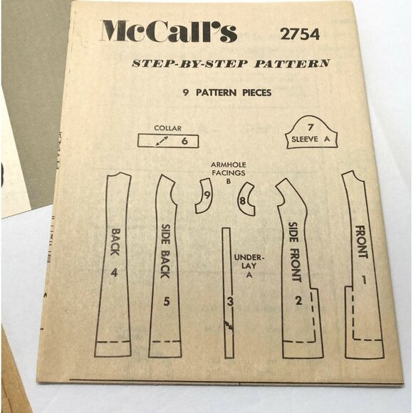 McCalls 2754 Dress Pattern Size 14 Vintage Post Cereal B Version Uncut 1970s - Picture 4 of 7